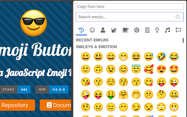 Emoji Button Chrome from Chrome web store to be run with OffiDocs Chromium online Emoji Button Chrome from Chrome web store to be run with OffiDocs Chromium online