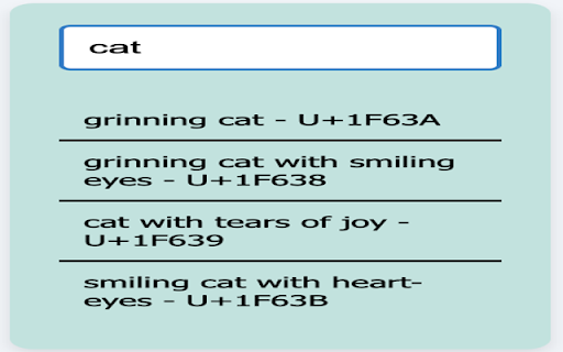 Emoji Unicode Search from Chrome web store to be run with OffiDocs Chromium online Emoji Unicode Search from Chrome web store to be run with OffiDocs Chromium online