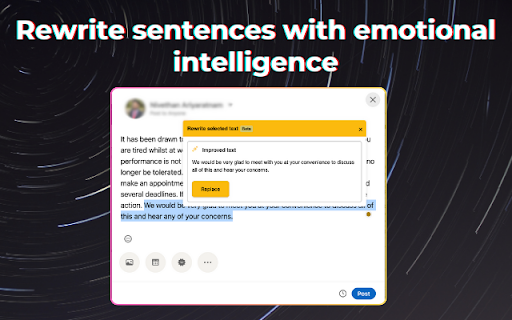 Emotionise AI Always Connect Emotionally from Chrome web store to be run with OffiDocs Chromium online Emotionise AI Always Connect Emotionally from Chrome web store to be run with OffiDocs Chromium online