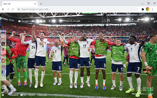 England National Football Team Euro 2024 New Tab Extension from Chrome web store to be run with OffiDocs Chromium online England National Football Team Euro 2024 New Tab Extension from Chrome web store to be run with OffiDocs Chromium online