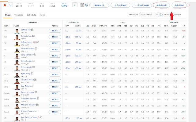 ESPN NBA Fantasy Team Auto Setup from Chrome web store to be run with OffiDocs Chromium online ESPN NBA Fantasy Team Auto Setup from Chrome web store to be run with OffiDocs Chromium online