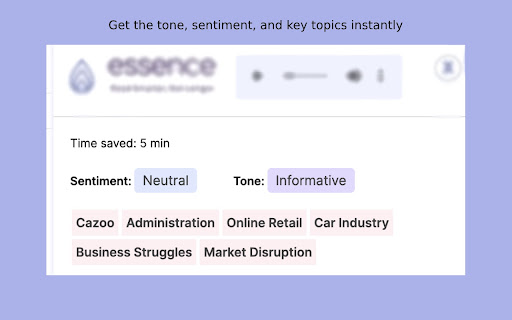 Essence Read smarter from Chrome web store to be run with OffiDocs Chromium online Essence Read smarter from Chrome web store to be run with OffiDocs Chromium online
