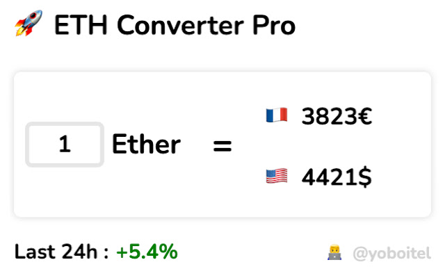 ETH Converter Pro from Chrome web store to be run with OffiDocs Chromium online ETH Converter Pro from Chrome web store to be run with OffiDocs Chromium online