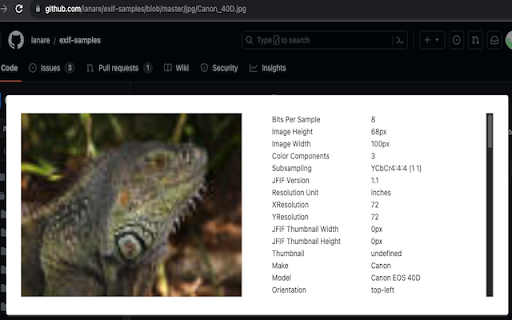 Exif Viewer from Chrome web store to be run with OffiDocs Chromium online Exif Viewer from Chrome web store to be run with OffiDocs Chromium online
