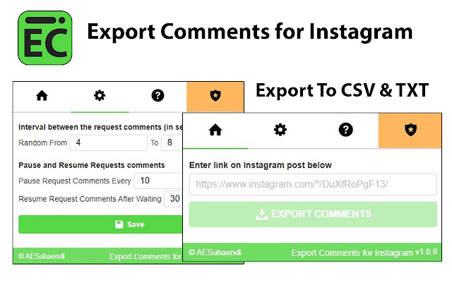 Export Comments for Instagram from Chrome web store to be run with OffiDocs Chromium online Export Comments for Instagram from Chrome web store to be run with OffiDocs Chromium online
