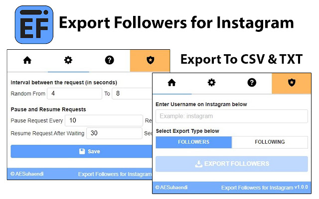 Export Followers for Instagram from Chrome web store to be run with OffiDocs Chromium online Export Followers for Instagram from Chrome web store to be run with OffiDocs Chromium online