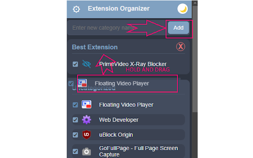Extension Organizer from Chrome web store to be run with OffiDocs Chromium online Extension Organizer from Chrome web store to be run with OffiDocs Chromium online