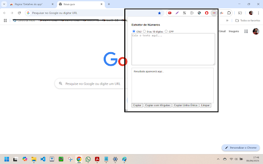 Extrator de Números from Chrome web store to be run with OffiDocs Chromium online Extrator de Números from Chrome web store to be run with OffiDocs Chromium online