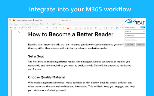 Eye Read: Reading Assistant from Chrome web store to be run with OffiDocs Chromium online Eye Read: Reading Assistant from Chrome web store to be run with OffiDocs Chromium online