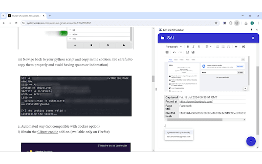 EZR OSINT Sidebar from Chrome web store to be run with OffiDocs Chromium online EZR OSINT Sidebar from Chrome web store to be run with OffiDocs Chromium online