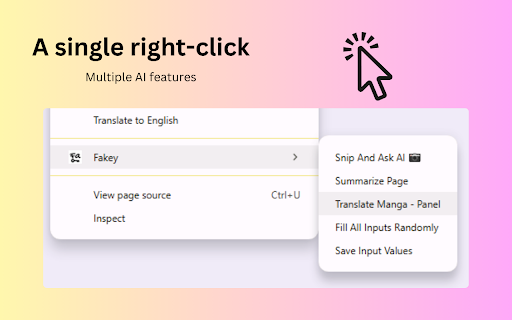 Fakey Manga Translator, Quiz Assistant and More! from Chrome web store to be run with OffiDocs Chromium online Fakey Manga Translator, Quiz Assistant and More! from Chrome web store to be run with OffiDocs Chromium online