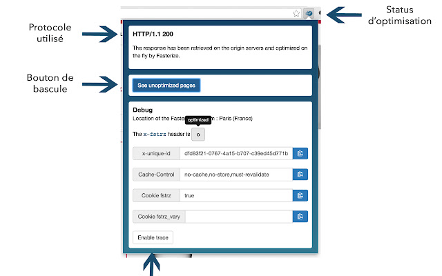 Fasterize Status from Chrome web store to be run with OffiDocs Chromium online Fasterize Status from Chrome web store to be run with OffiDocs Chromium online