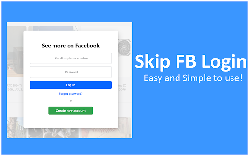 FB Login Popup Remover from Chrome web store to be run with OffiDocs Chromium online FB Login Popup Remover from Chrome web store to be run with OffiDocs Chromium online