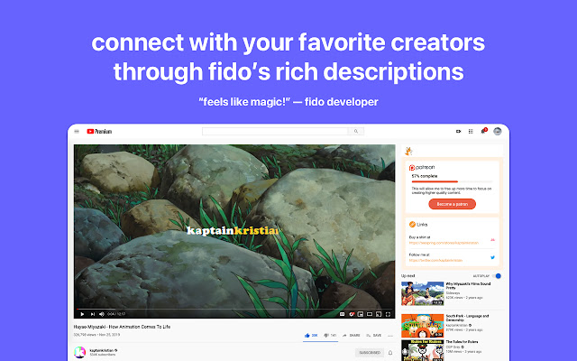 Fido Rich Youtube Descriptions from Chrome web store to be run with OffiDocs Chromium online Fido Rich Youtube Descriptions from Chrome web store to be run with OffiDocs Chromium online