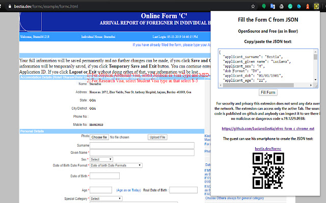 Fill the Online Form C from json from Chrome web store to be run with OffiDocs Chromium online Fill the Online Form C from json from Chrome web store to be run with OffiDocs Chromium online
