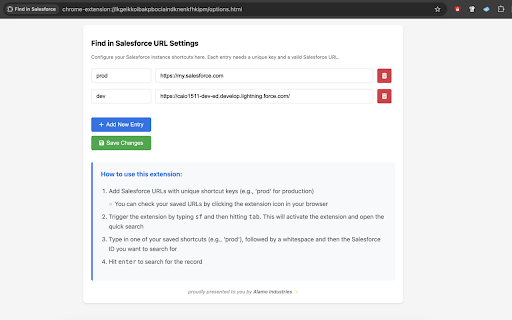 Find in Salesforce from Chrome web store to be run with OffiDocs Chromium online Find in Salesforce from Chrome web store to be run with OffiDocs Chromium online