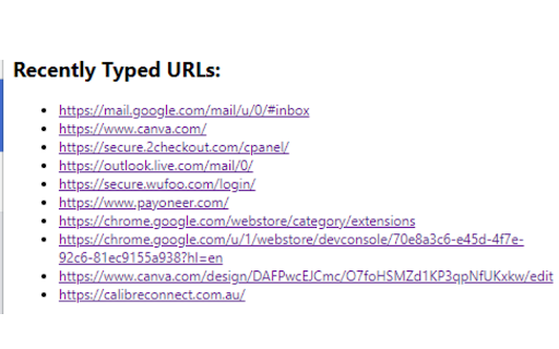 Find URL History from Chrome web store to be run with OffiDocs Chromium online Find URL History from Chrome web store to be run with OffiDocs Chromium online