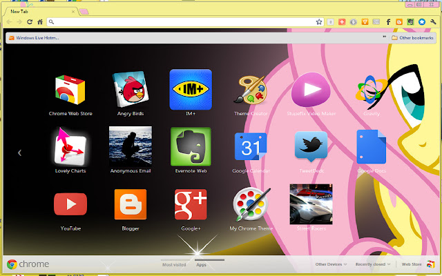Fluttershy Theme from Chrome web store to be run with OffiDocs Chromium online Fluttershy Theme from Chrome web store to be run with OffiDocs Chromium online