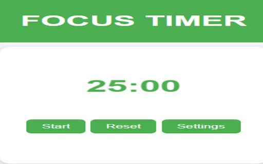 Focus Timer Pomodoro Productivity Clock from Chrome web store to be run with OffiDocs Chromium online Focus Timer Pomodoro Productivity Clock from Chrome web store to be run with OffiDocs Chromium online