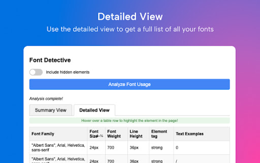 Font Detective from Chrome web store to be run with OffiDocs Chromium online Font Detective from Chrome web store to be run with OffiDocs Chromium online