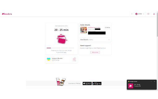 Foodora Notify from Chrome web store to be run with OffiDocs Chromium online Foodora Notify from Chrome web store to be run with OffiDocs Chromium online