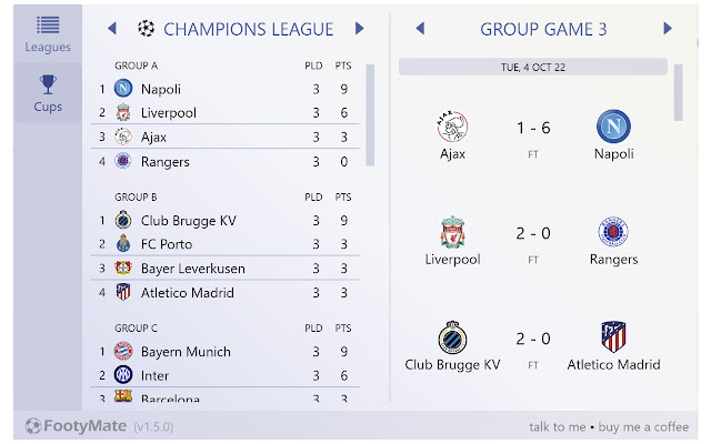 Footy Mate from Chrome web store to be run with OffiDocs Chromium online Footy Mate from Chrome web store to be run with OffiDocs Chromium online