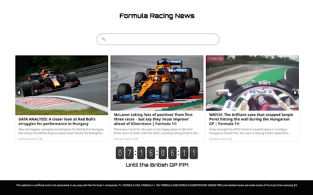 Formula Racing News from Chrome web store to be run with OffiDocs Chromium online Formula Racing News from Chrome web store to be run with OffiDocs Chromium online