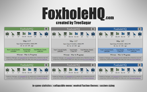 FoxholeHQ from Chrome web store to be run with OffiDocs Chromium online FoxholeHQ from Chrome web store to be run with OffiDocs Chromium online