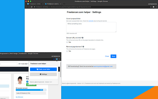 Freelancer.com Helper from Chrome web store to be run with OffiDocs Chromium online Freelancer.com Helper from Chrome web store to be run with OffiDocs Chromium online