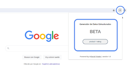 Generador de Datos Estructurados from Chrome web store to be run with OffiDocs Chromium online Generador de Datos Estructurados from Chrome web store to be run with OffiDocs Chromium online