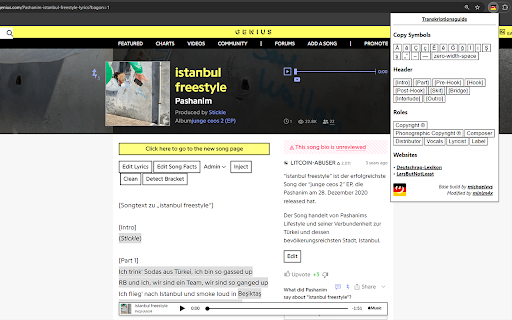 Genius Deutschland Helper from Chrome web store to be run with OffiDocs Chromium online Genius Deutschland Helper from Chrome web store to be run with OffiDocs Chromium online