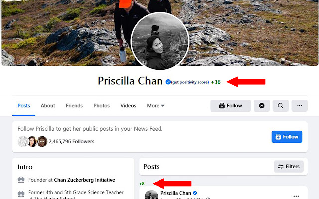 Get Positivity Score for a Facebook profile from Chrome web store to be run with OffiDocs Chromium online Get Positivity Score for a Facebook profile from Chrome web store to be run with OffiDocs Chromium online