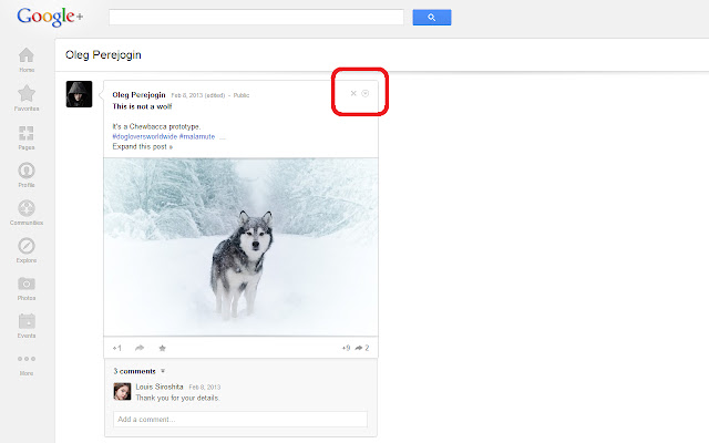 G+ Hide Posts from Chrome web store to be run with OffiDocs Chromium online G+ Hide Posts from Chrome web store to be run with OffiDocs Chromium online