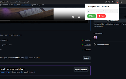 Git Cherry Pick Helper from Chrome web store to be run with OffiDocs Chromium online Git Cherry Pick Helper from Chrome web store to be run with OffiDocs Chromium online