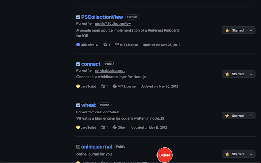 Github Bulk Delete from Chrome web store to be run with OffiDocs Chromium online Github Bulk Delete from Chrome web store to be run with OffiDocs Chromium online