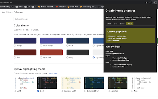 Gitlab Auto Dark Changer from Chrome web store to be run with OffiDocs Chromium online Gitlab Auto Dark Changer from Chrome web store to be run with OffiDocs Chromium online