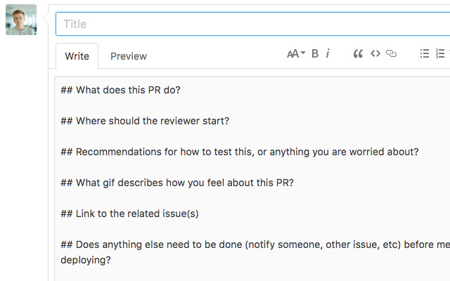 Git Pull Request Templates from Chrome web store to be run with OffiDocs Chromium online Git Pull Request Templates from Chrome web store to be run with OffiDocs Chromium online
