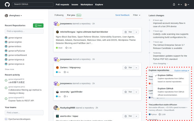 GitRec from Chrome web store to be run with OffiDocs Chromium online GitRec from Chrome web store to be run with OffiDocs Chromium online