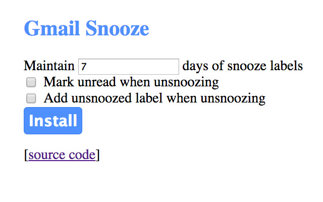 Gmail Snooze from Chrome web store to be run with OffiDocs Chromium online Gmail Snooze from Chrome web store to be run with OffiDocs Chromium online
