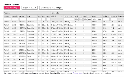 Goodzillo Explorer Zillow data export to Excel from Chrome web store to be run with OffiDocs Chromium online Goodzillo Explorer Zillow data export to Excel from Chrome web store to be run with OffiDocs Chromium online