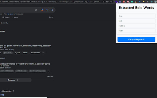 Google Bold Extractor from Chrome web store to be run with OffiDocs Chromium online Google Bold Extractor from Chrome web store to be run with OffiDocs Chromium online