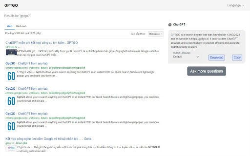 GPTGO.AI Search ChatGPT from Chrome web store to be run with OffiDocs Chromium online GPTGO.AI Search ChatGPT from Chrome web store to be run with OffiDocs Chromium online