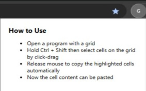 Grid Copy Tool from Chrome web store to be run with OffiDocs Chromium online Grid Copy Tool from Chrome web store to be run with OffiDocs Chromium online
