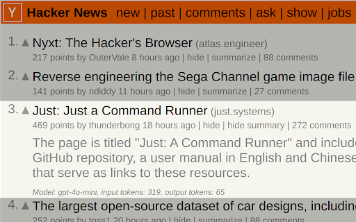 Hacker News TL;DR from Chrome web store to be run with OffiDocs Chromium online Hacker News TL;DR from Chrome web store to be run with OffiDocs Chromium online