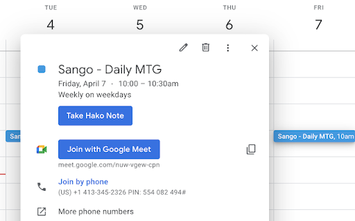 Hako Calendar from Chrome web store to be run with OffiDocs Chromium online Hako Calendar from Chrome web store to be run with OffiDocs Chromium online