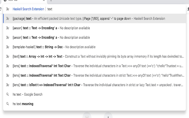 Haskell Search Extension from Chrome web store to be run with OffiDocs Chromium online Haskell Search Extension from Chrome web store to be run with OffiDocs Chromium online