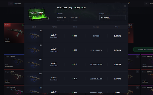 Hellcase Average Calculator from Chrome web store to be run with OffiDocs Chromium online Hellcase Average Calculator from Chrome web store to be run with OffiDocs Chromium online