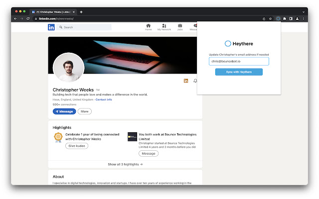 Heythere Extension from Chrome web store to be run with OffiDocs Chromium online Heythere Extension from Chrome web store to be run with OffiDocs Chromium online