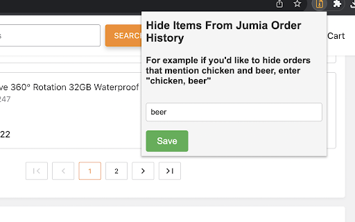 Hide Items From Jumia Order History from Chrome web store to be run with OffiDocs Chromium online Hide Items From Jumia Order History from Chrome web store to be run with OffiDocs Chromium online
