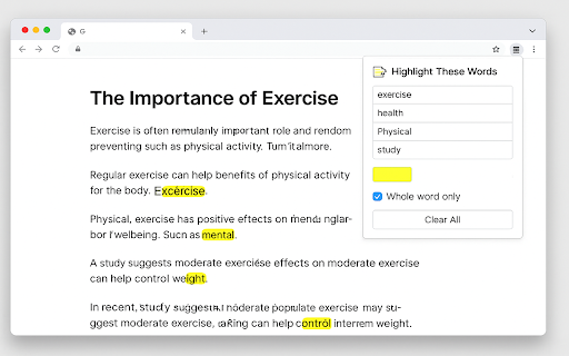 Highlight These Words from Chrome web store to be run with OffiDocs Chromium online Highlight These Words from Chrome web store to be run with OffiDocs Chromium online